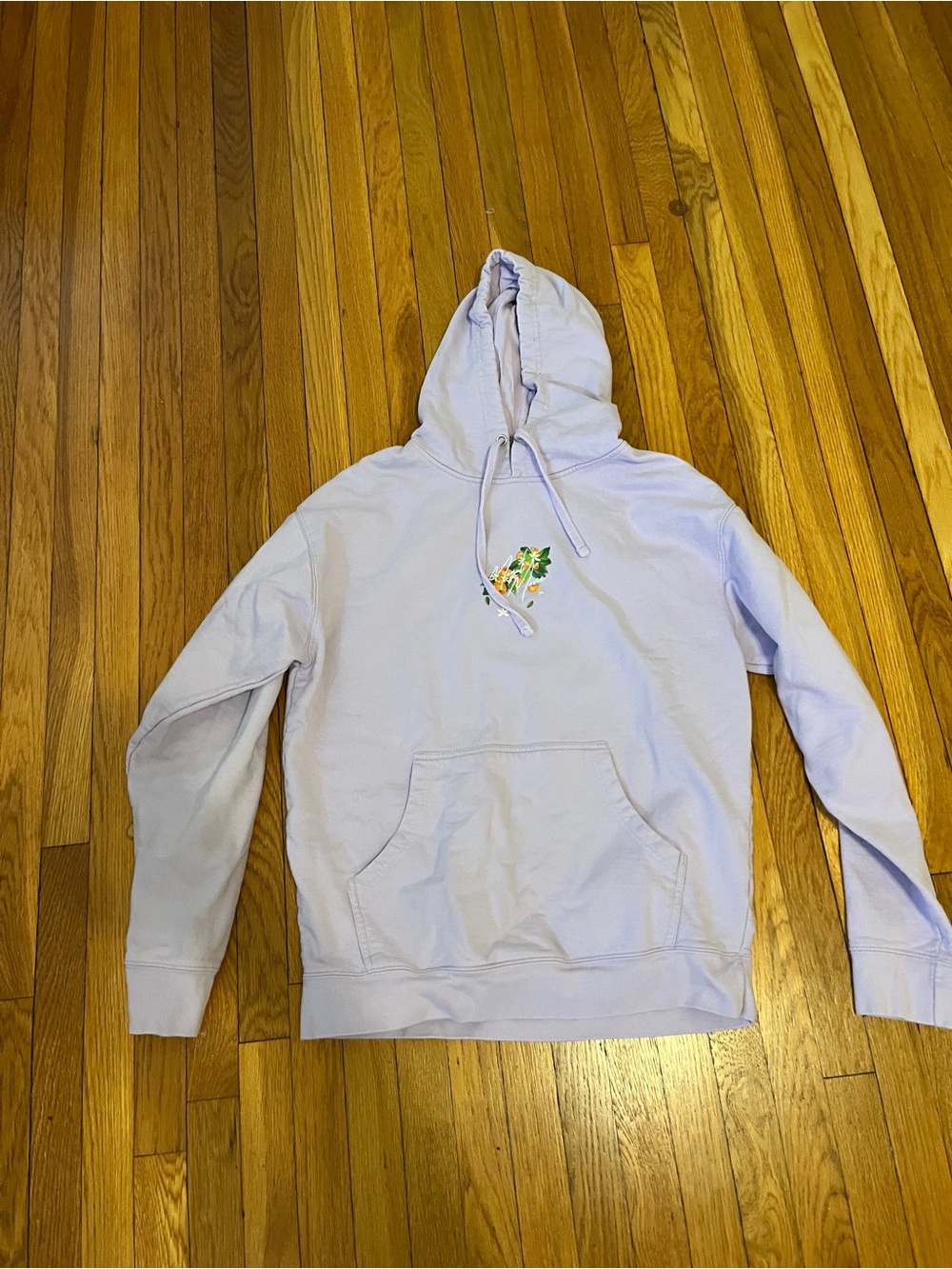 Mogul Moves Hoodie Lavender Floral Embroidered Ludwig Streamer Merch Pullover L